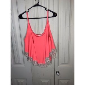 Boutique coral crop tank